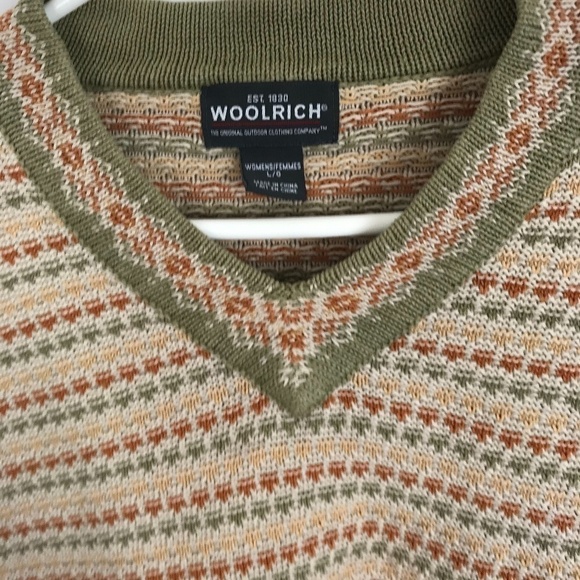 Woolrich Woven Knit Preppy V-Neck Sweater - Picture 3 of 6
